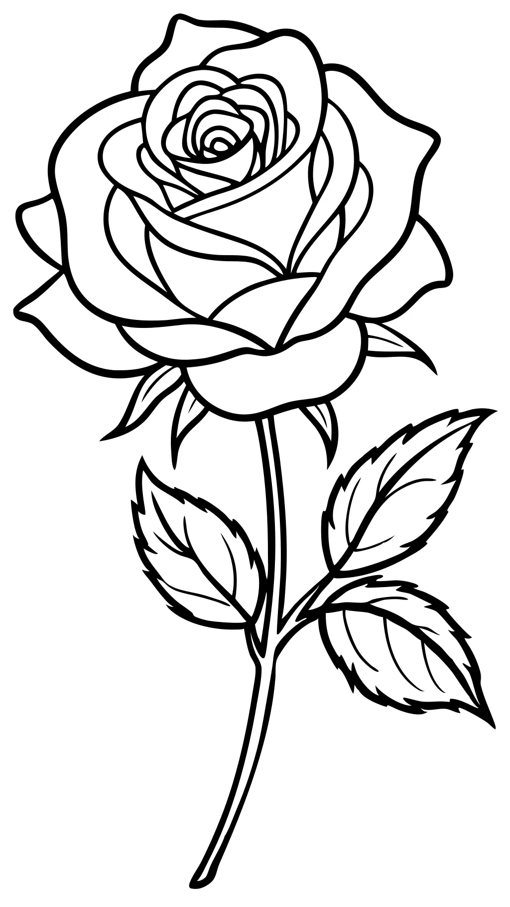 coloriages de rose imprimables